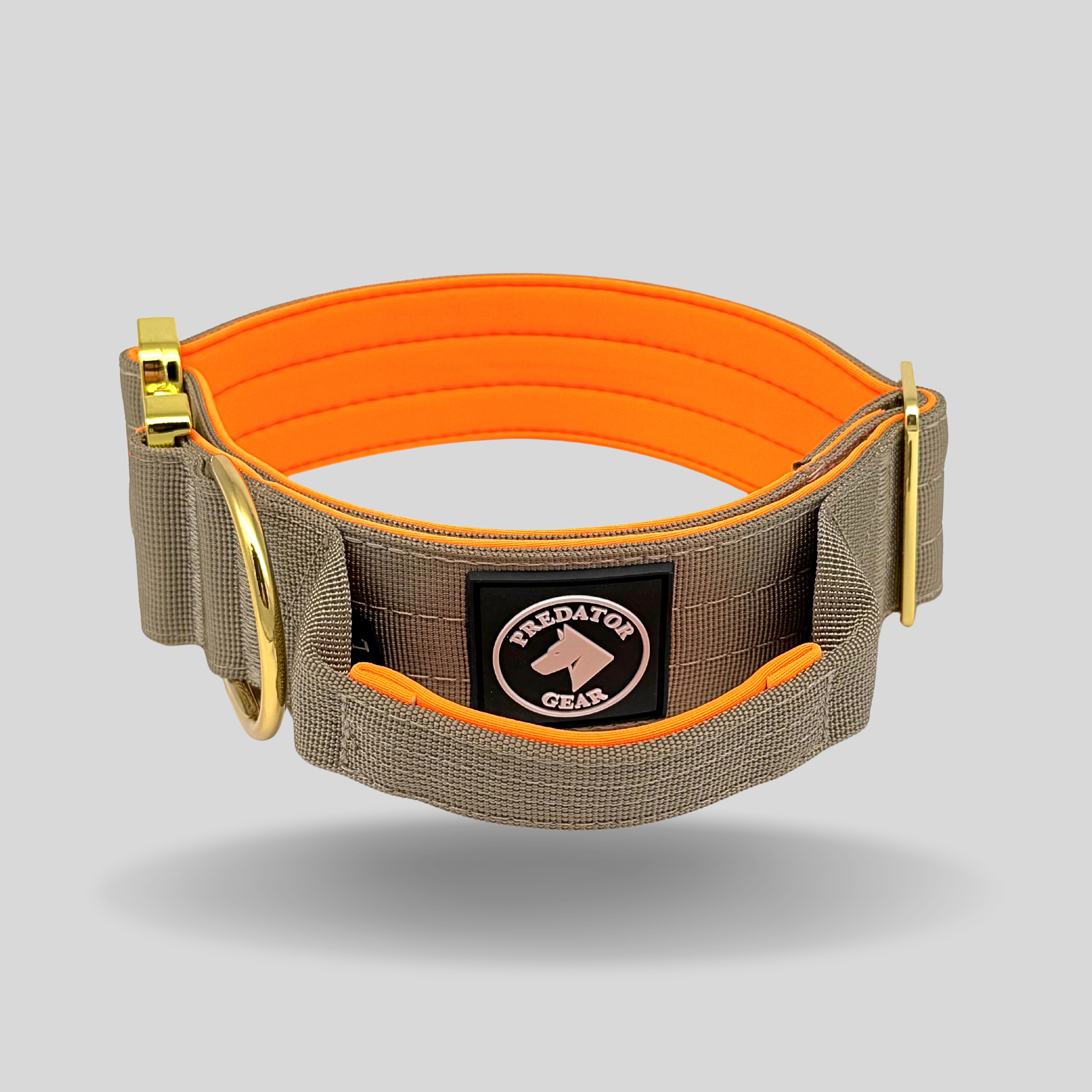 Taktisches Halsband mit Griff / Quick-Release-Verschluss / Beige/Gold –  Predator Gear