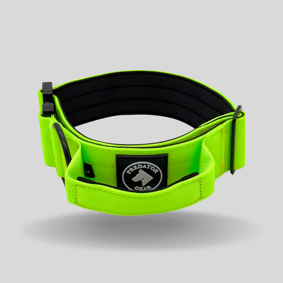 Tactical collar with handle / Quick-release clasp / Neon Green ...