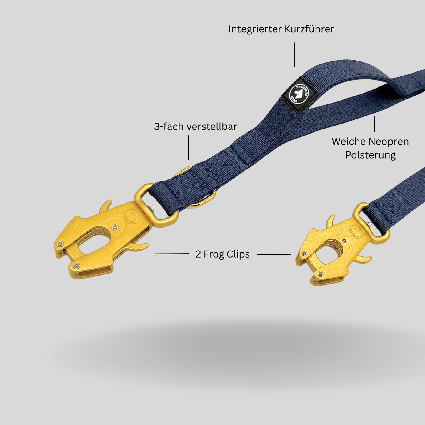 MIDNIGHT GOLD - verstellbare Leine 135-250 cm